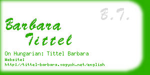 barbara tittel business card